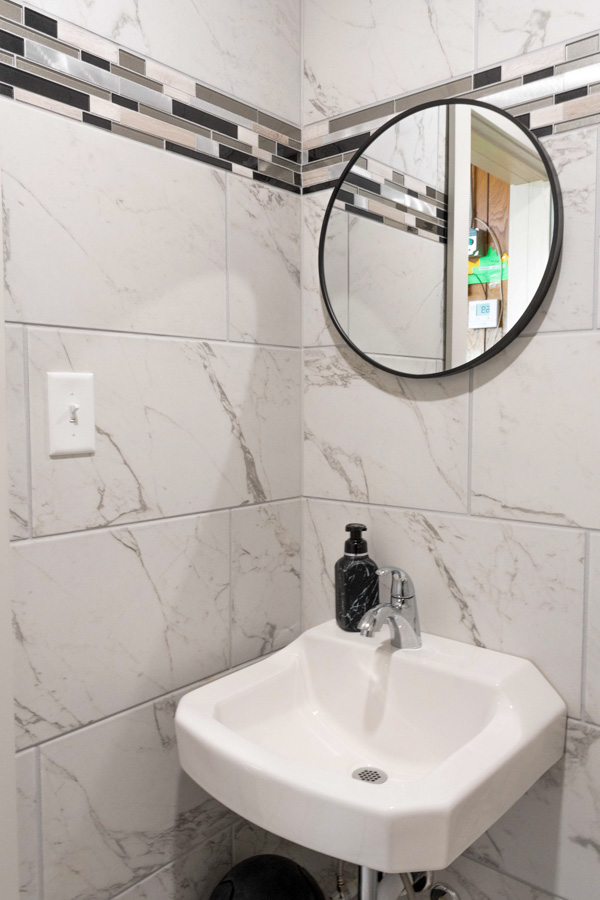 Completed bathroom remodel